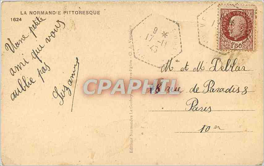 CPA M'preche po des parapies d'ach'teue  — Verso