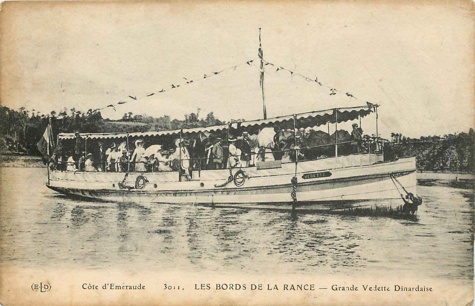 Les Bords de la Rance — Grande Vedette Dinardaise — Éditeur ELD, n° 3011