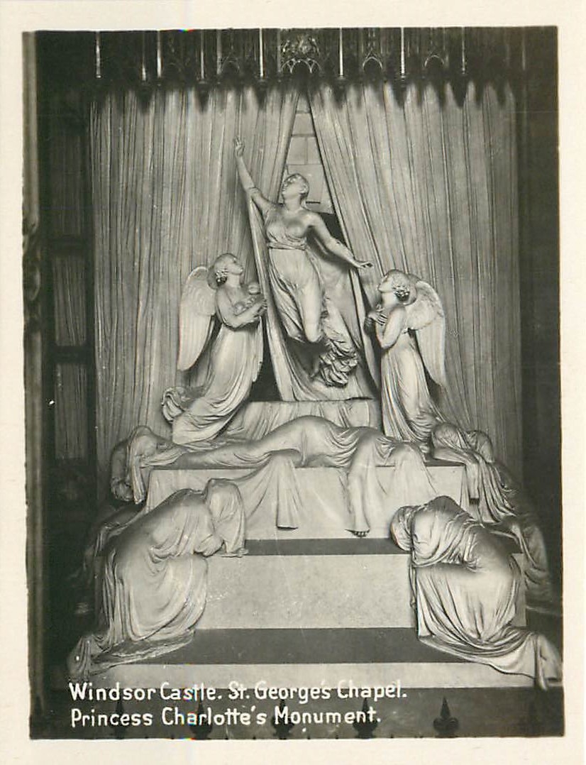 CPA Windsor Castle St Georges Chapel Princess Charlotte's Monument 