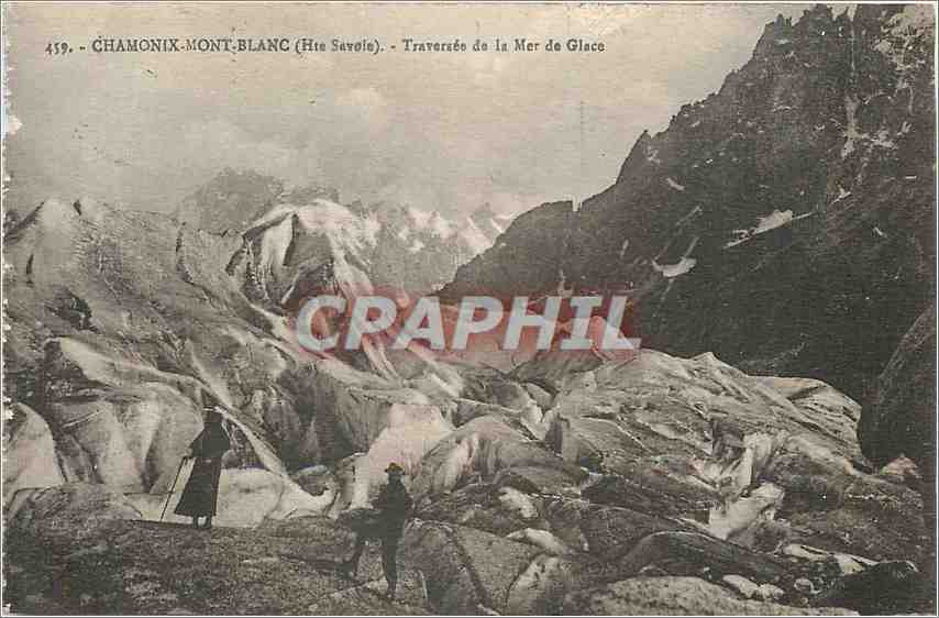 CPA Chamonix Mont Blanc Hte Savoie Traversee de la Mer de Glace 