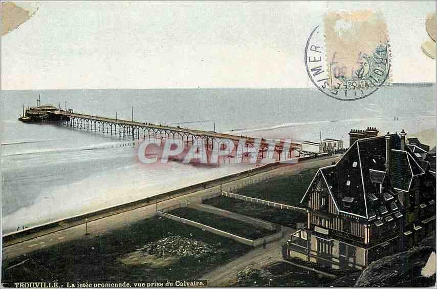 CPA Trouville La Jetee Promenade vue prise du Calvaire 