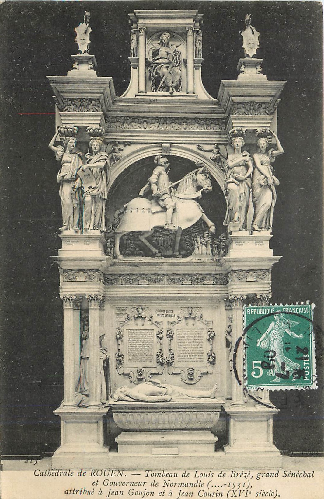 CPA Cathedrale de Rouen Tombeau de Louis de Breze grand Senechal et Gouverneur de Normandie 