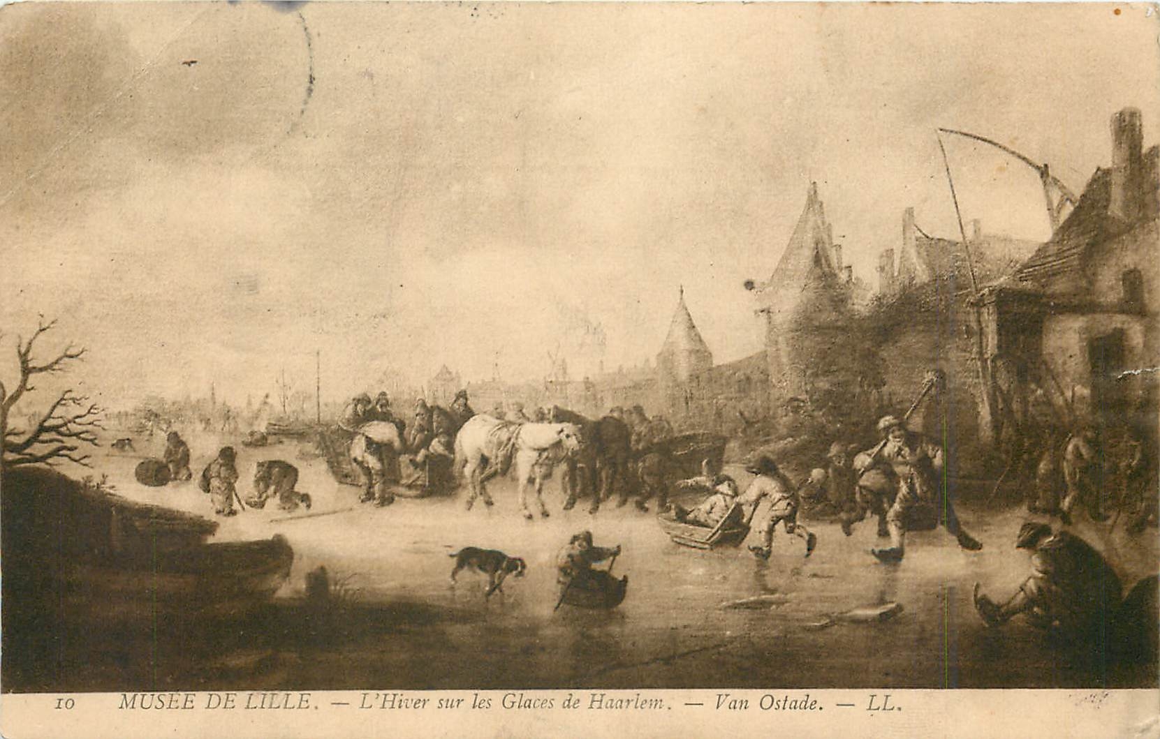CPA Musee de Lille L'Hiver sur les Glaces de Haarlem Van Ostade 