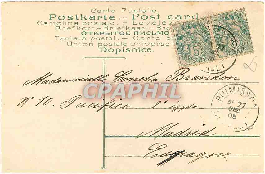 CPA Bonne Annee  — Verso