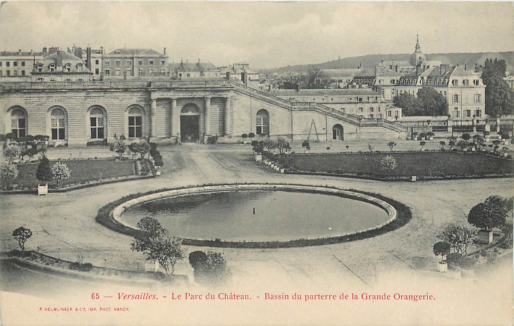 CPA Versailles Le Parc du Chateau Bassin du parterre de la Grande Orangerie 