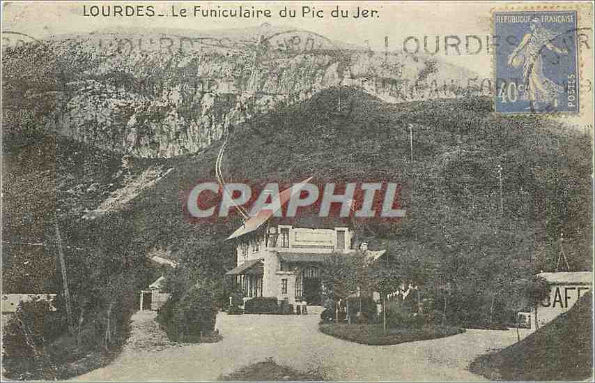 CPA Lourdes Le Funiculaire du Pic du Jer 