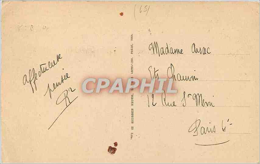 CPA Lourdes Vue generale prise du chateau fort  — Verso