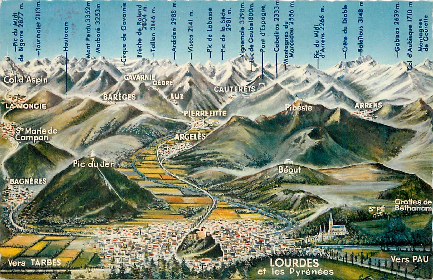 CPA Lourdes et les Pyrenees 