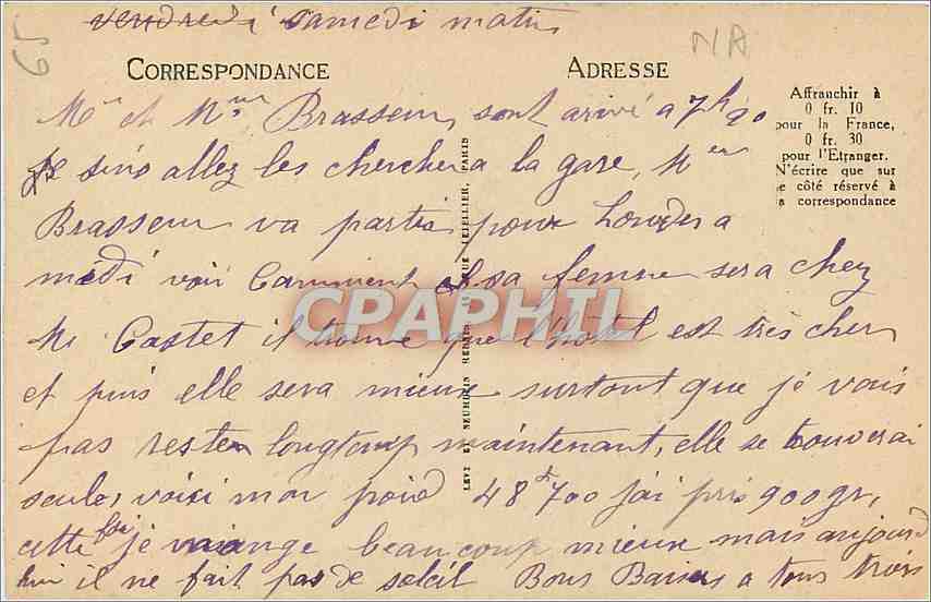 CPA Lourdes La Vallee d'Argeles et la Chaine des Pyrenees vues du Pic du Jer  — Verso