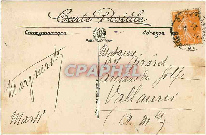 CPA Lourdes Benediction des Malades  — Verso