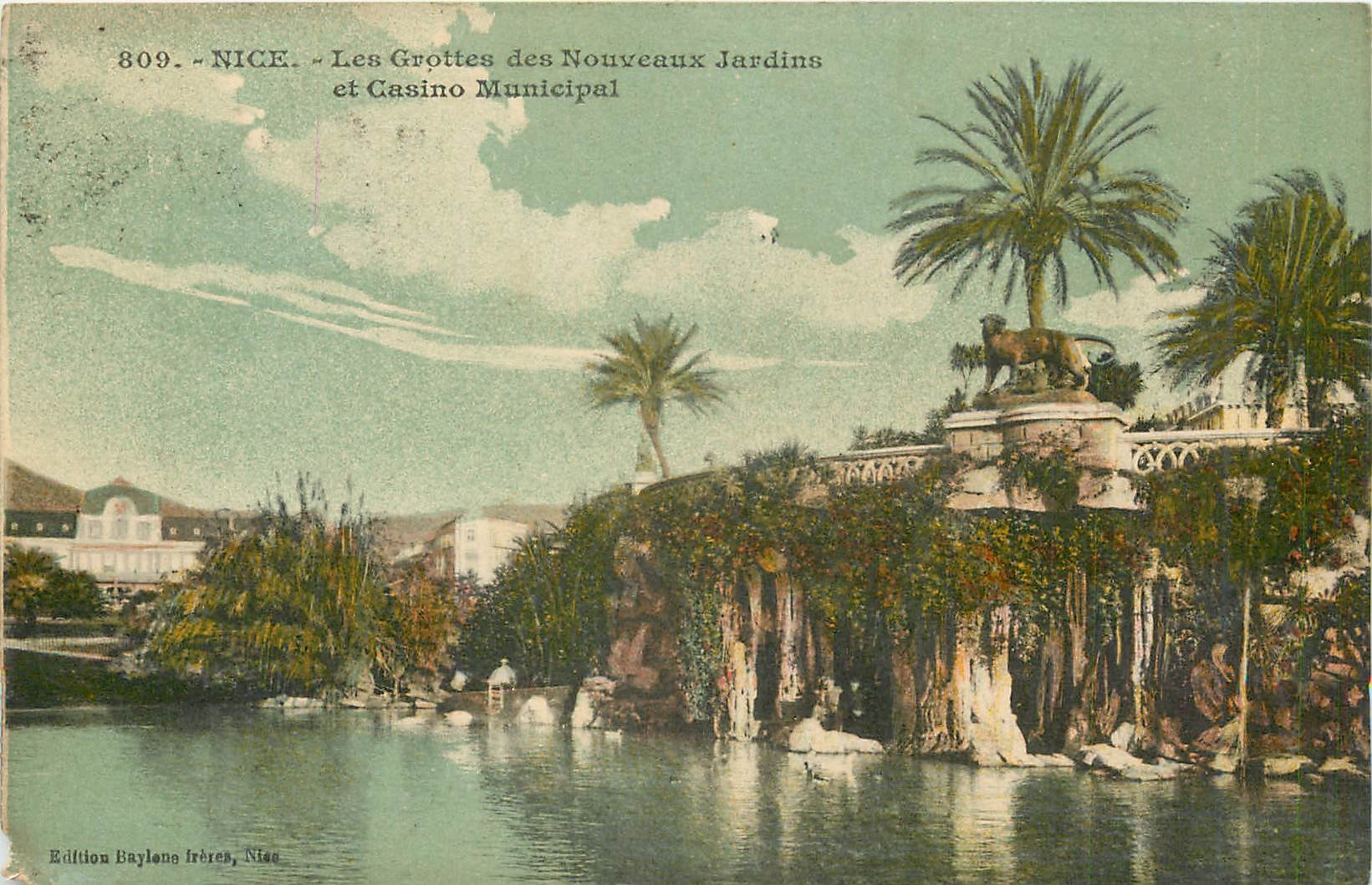 CPA Nice Les Grottes des Nouveaux Jardins et Casino Municipal 