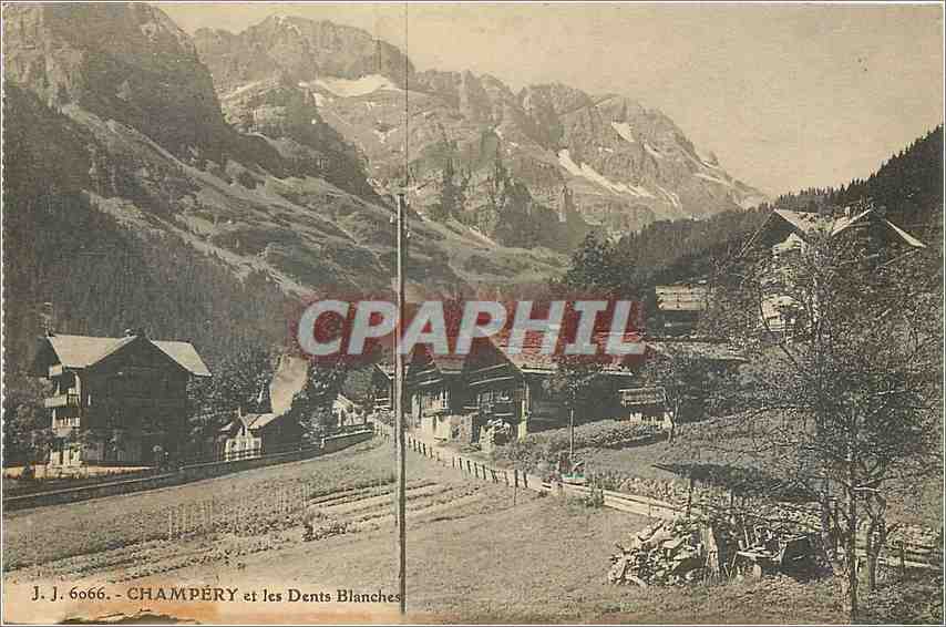Champéry et les Dents Blanches — J. J. 6066 — éditeur Jullien frères, Genève