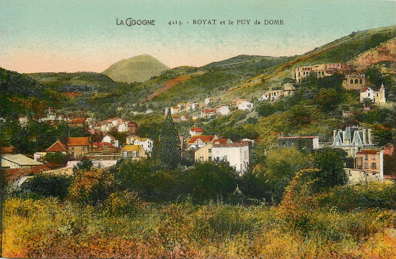 CPA La Cigogne Royat et le Puy de Dome 
