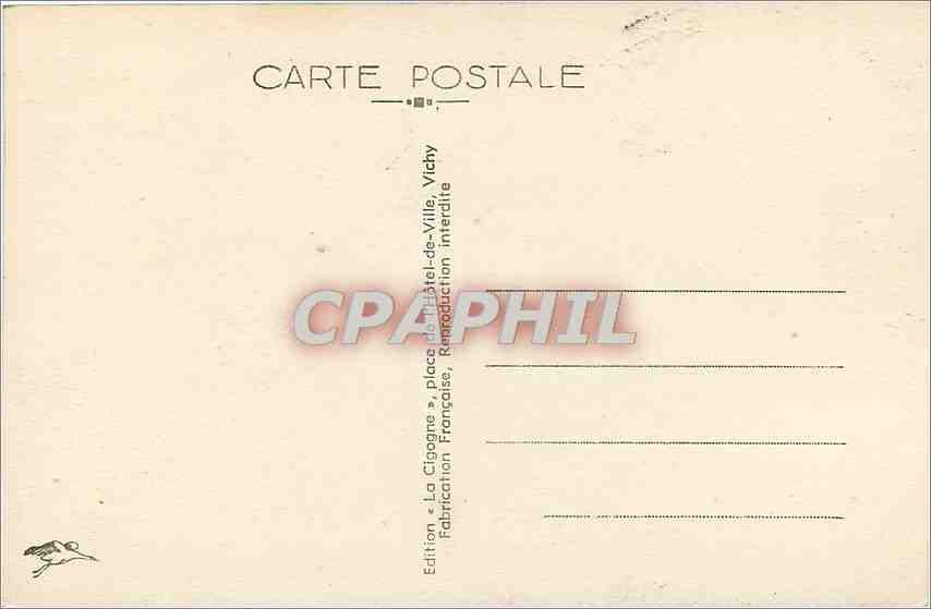 CPA La Cigogne Royat et le Puy de Dome  — Rückseite
