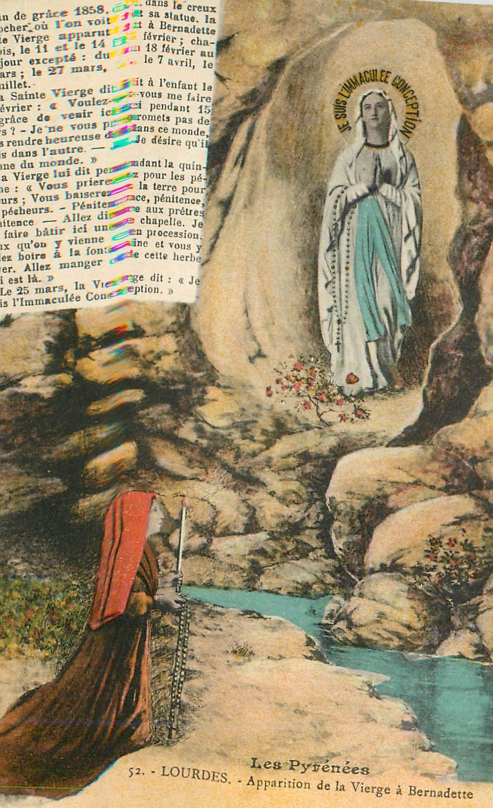 CPA Lourdes Apparition de la Vierge a Bernadette 