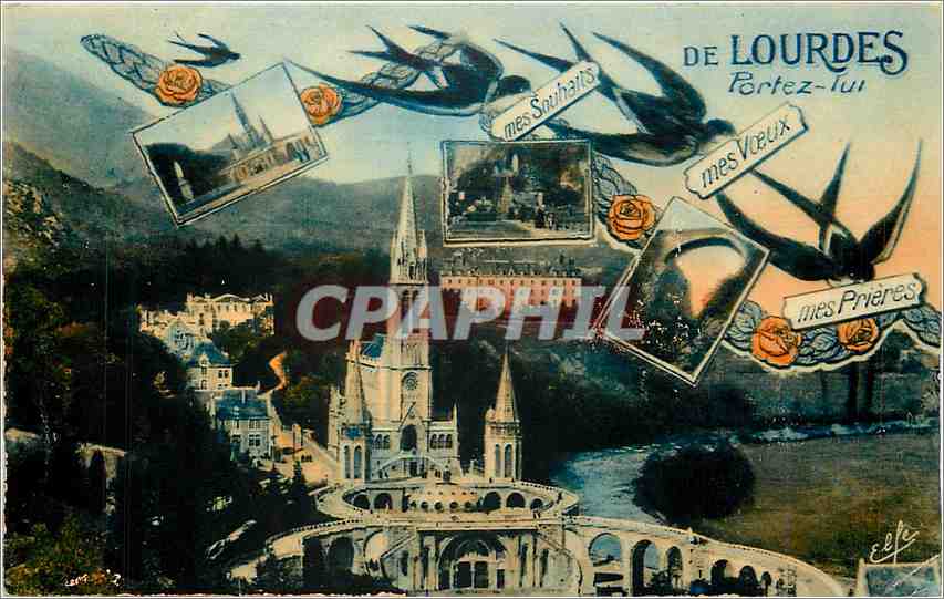 CPA De Lourdes Portez lui Mes Voeux 