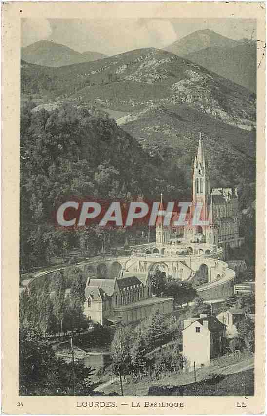 CPA Lourdes La Basilique 
