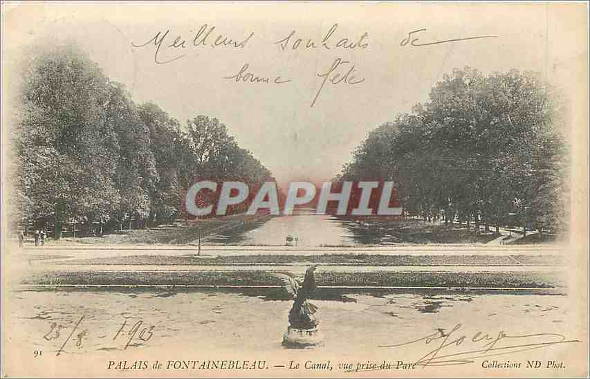 Palazzo di Fontainebleau — Il Canale, vista presa dal Parco — Collezioni ND Phot. n°91