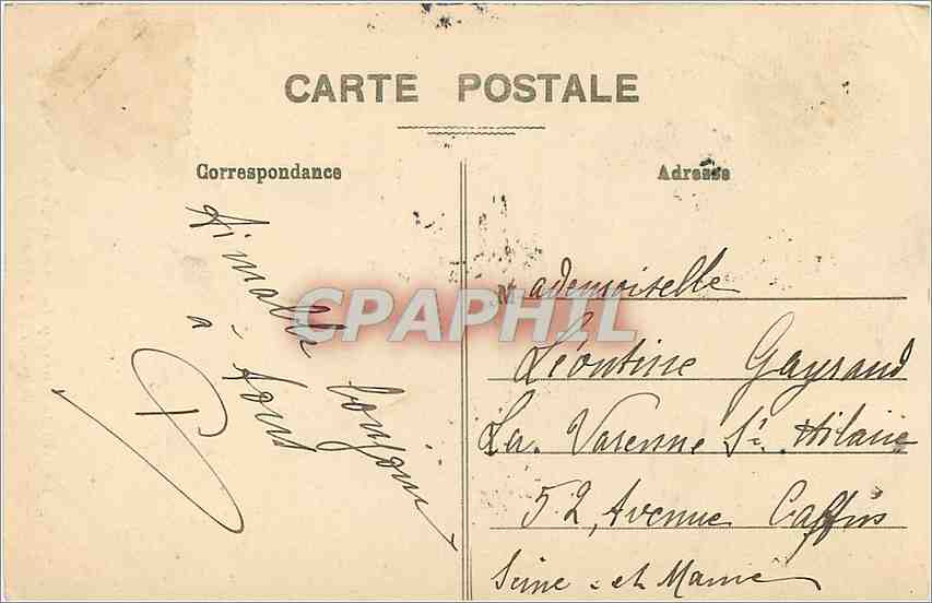 CPA Le Roi de Rome prie Dieu pour son Pere et pour la France Napoleon — Verso
