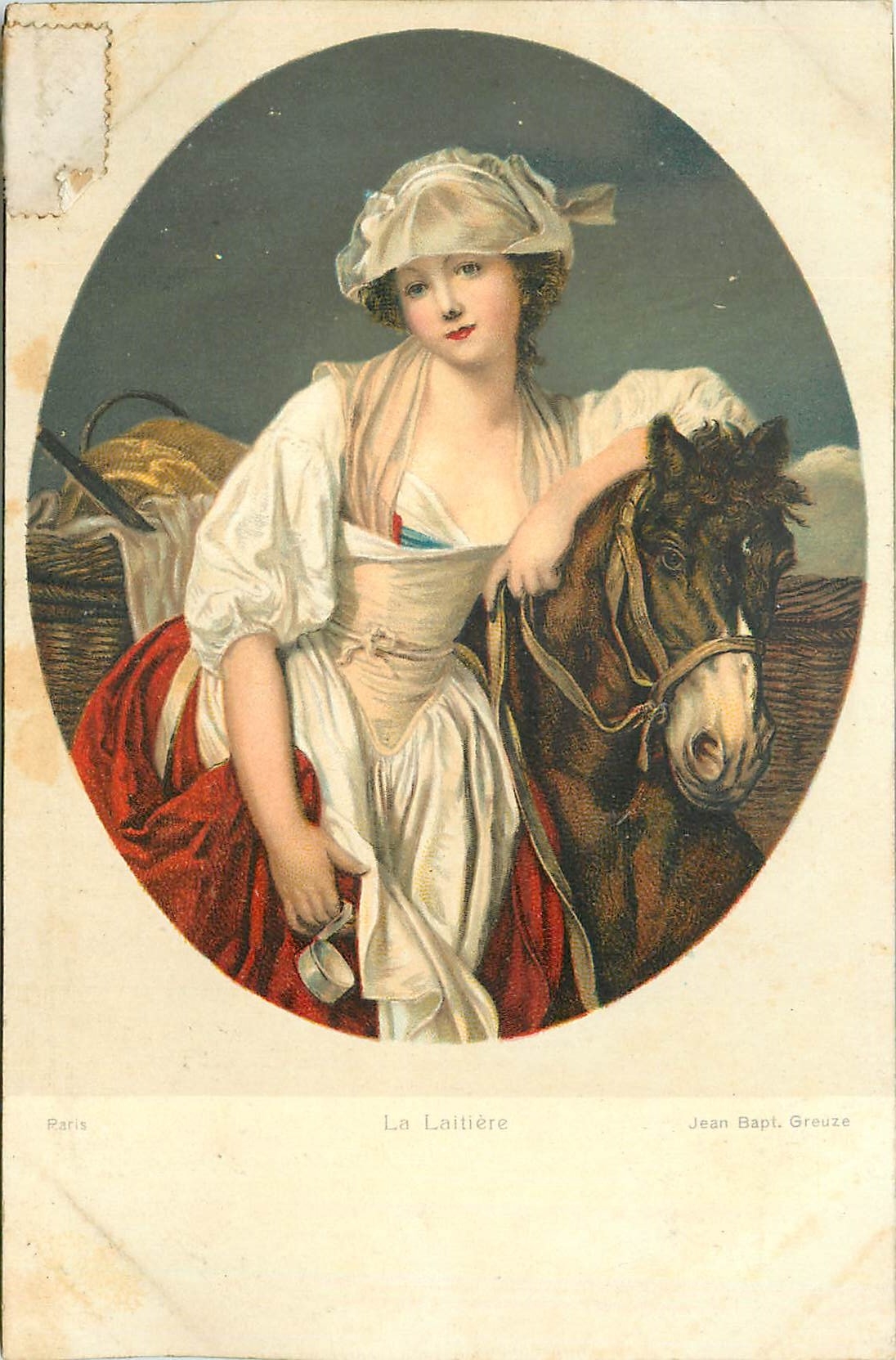 CPA La Laitiere Greuze