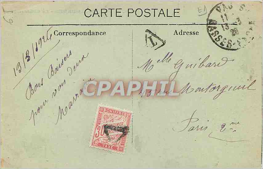 CPA Lourdes Le Chateau Fort  — Verso