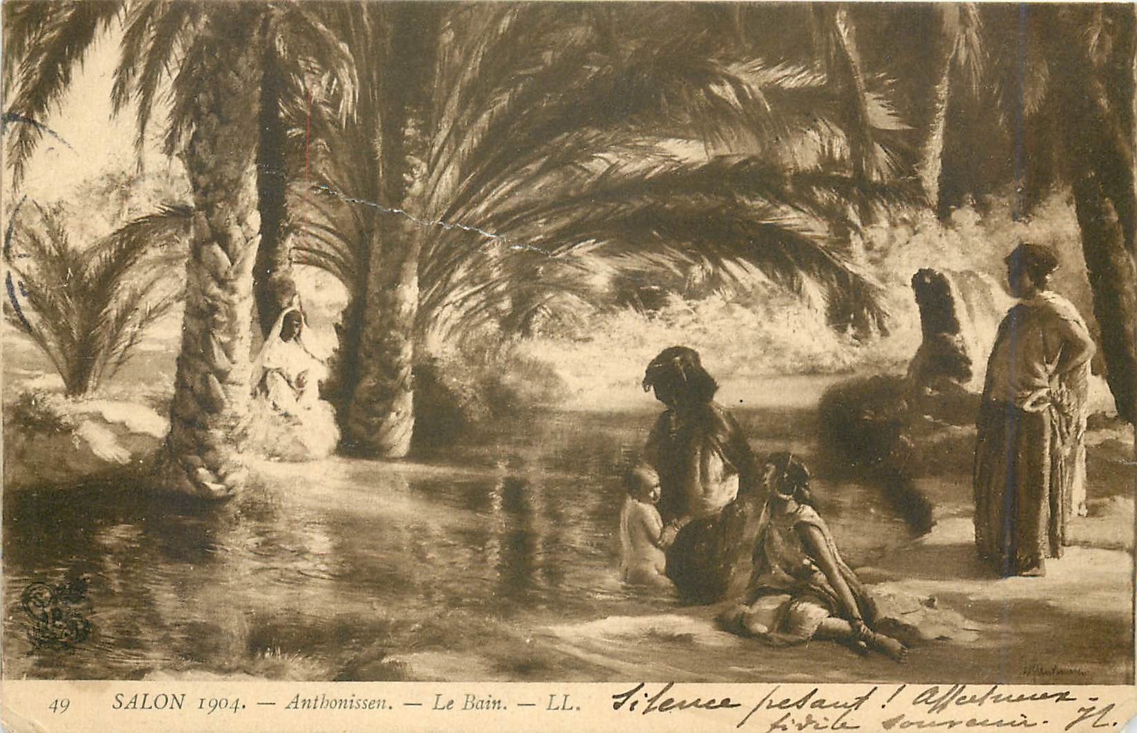 CPA Salon Anthonissen Le Bain 