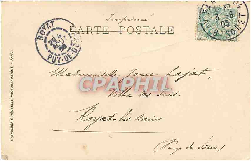 CPA Salon Anthonissen Le Bain  — Rückseite