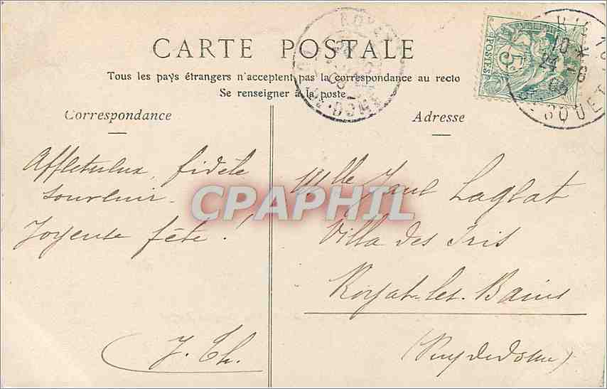 CPA Le Regiment des Guides par Jules Rouffet  — Verso