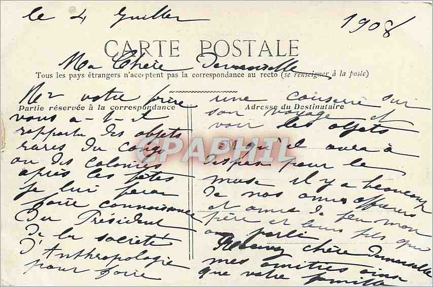 CPA Paris Avenue du Bois de Boulogne  — Rückseite