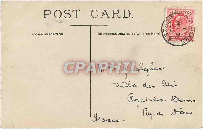 CARTE PHOTO Femme Enfant — Rückseite