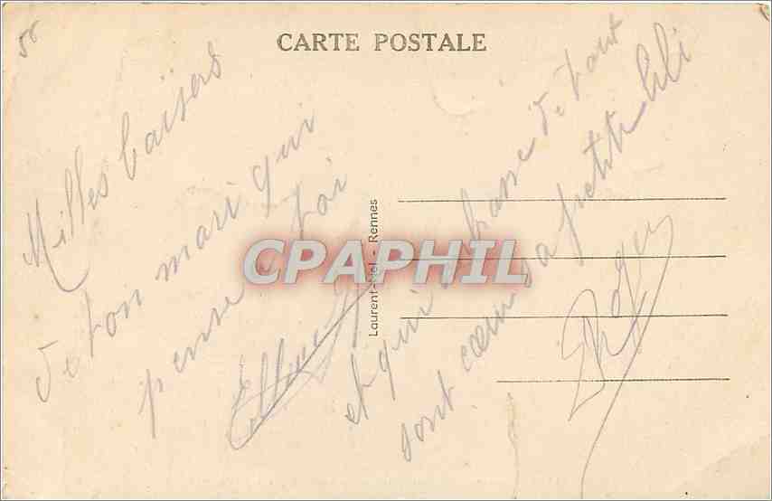 CPA Environs de Lorient Le Fort Bloque a pleine met  — Rückseite