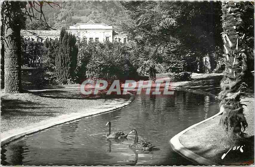 Paysage avec cygnes — Jardins du Casino de Luchon — Éditions JOVÉ