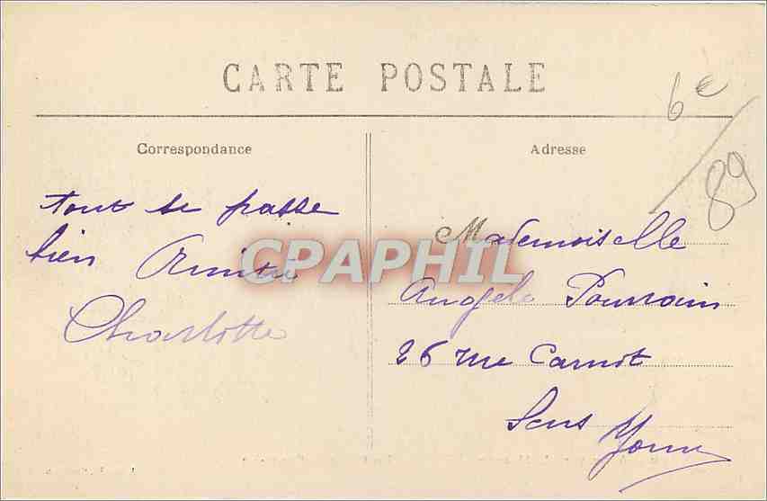 CPA A Travers le Morvan Les Roches du Courtil Bas  — Rückseite