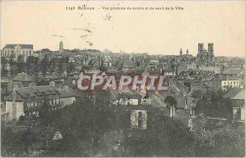 CPA Rennes Vue generale du centre et du Nord de la Ville 