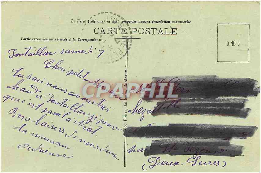 CPA Royan Cote d'Argent Le Casino Municipal  — Verso