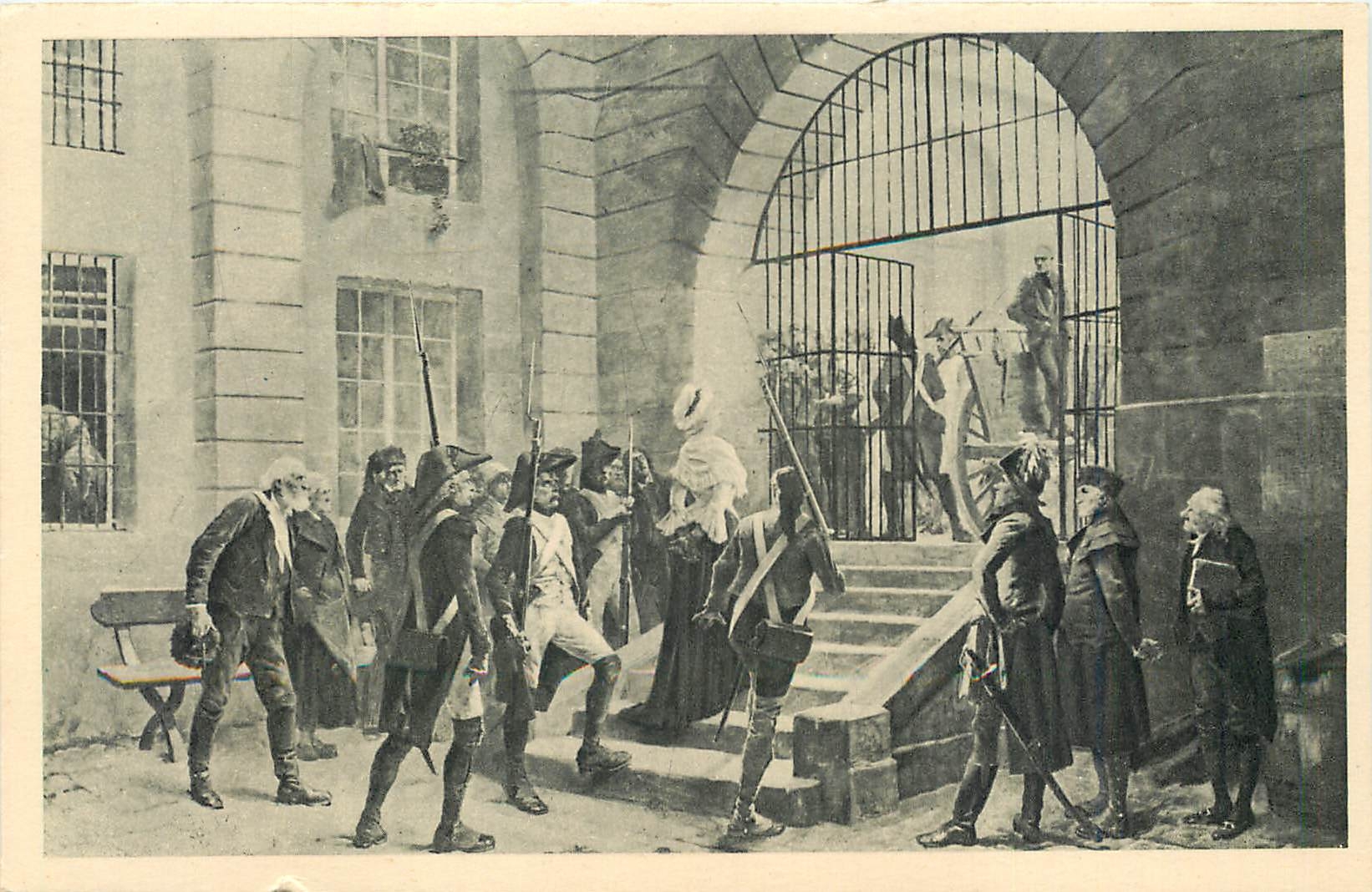 CPA Marie Antoinette sortant de la Conciergerie Cain 