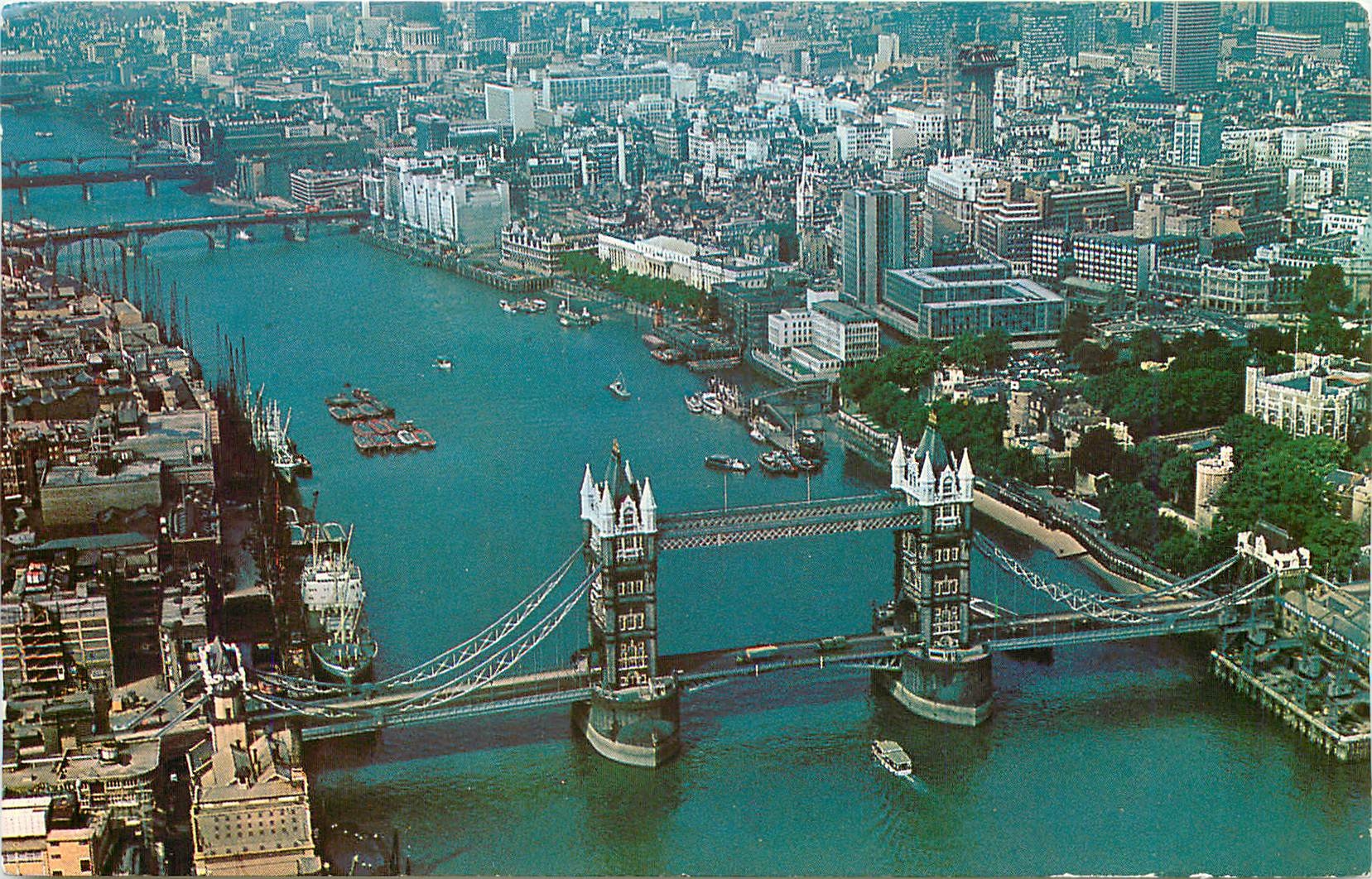 CPM Aerial View of Tower Bridge and the City of London 