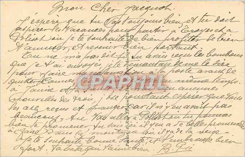 CPA Megeve Hte Savoie Vue generale et le Mont Blanc  — Rückseite