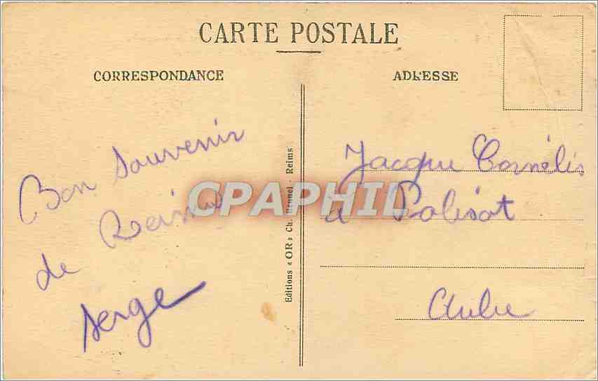 CPA Navarin Les Champs de Bataille de Navarin vus du haut du Monument  — Rückseite