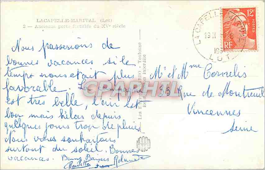 Lacapelle-Marival (Lot) — Ancienne porte fortifiée du XVᵉ siècle — Narko — Verso