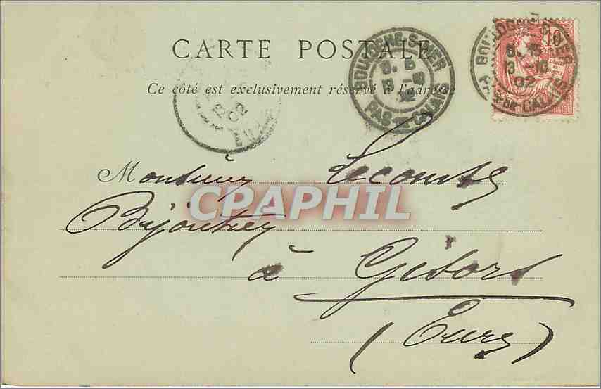 CPA La Jetee un Jour de Tempete Phare — Rückseite