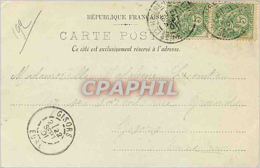 CPA Le Havre Le Bassin du Commerce Bateaux — Verso