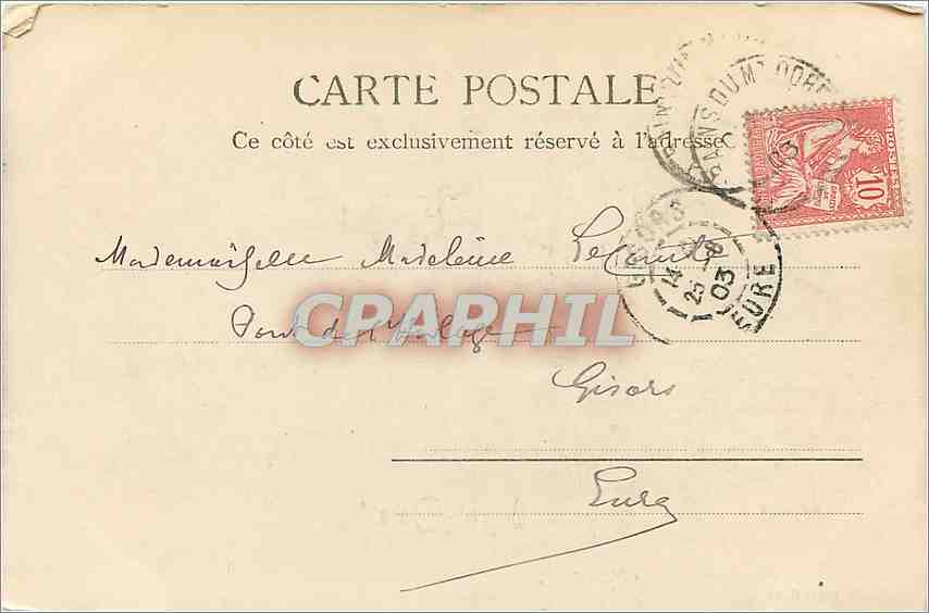 CPA Le Gare Mont Dore  — Verso