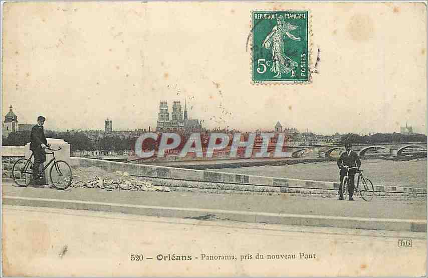 CPA Orleans Panorama pris du nouveau Pont 