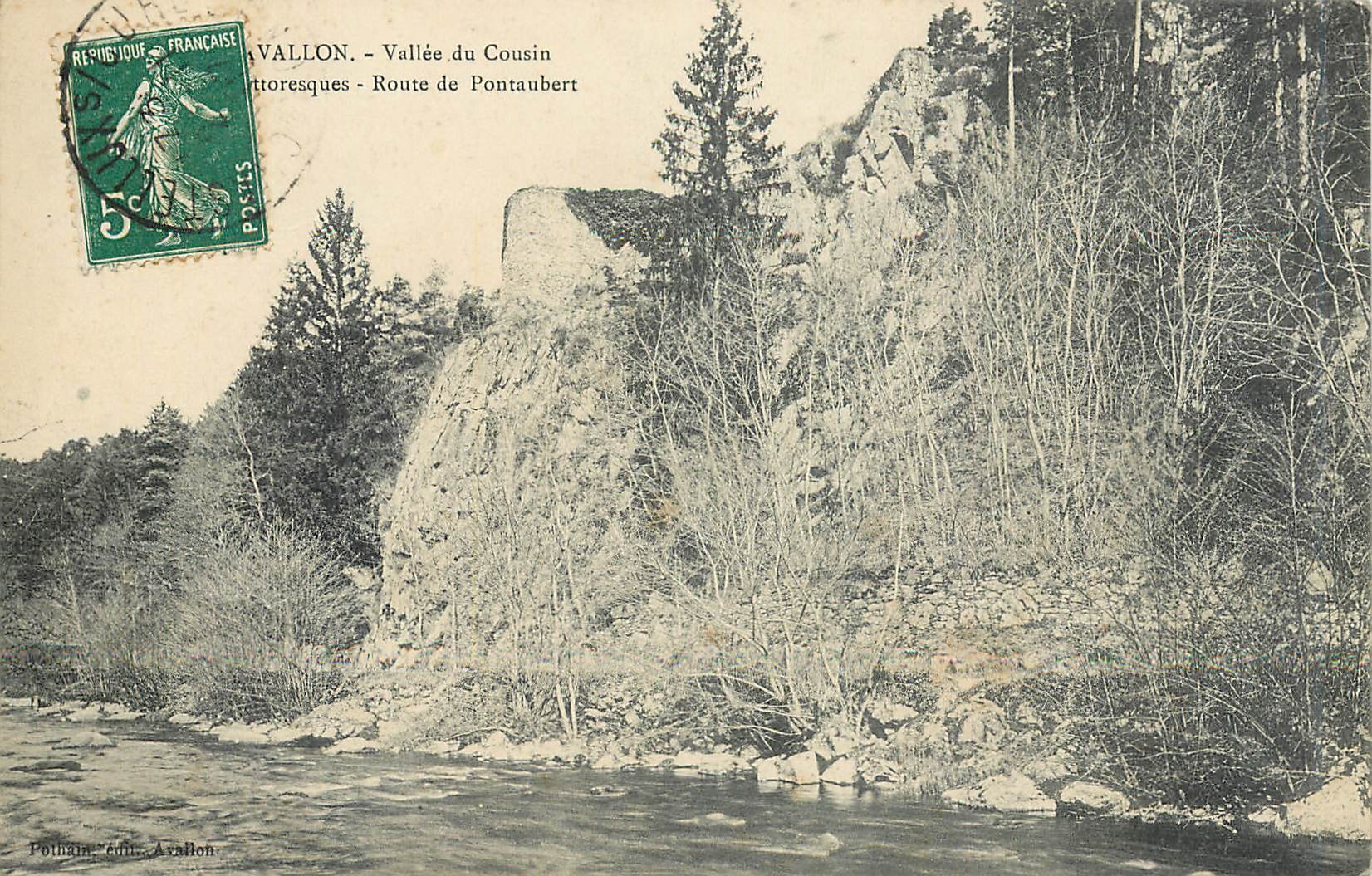 CPA Avallon Vallee du Cousin Pittoresque Route de Pontaubert 