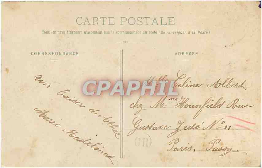 CPA Avallon Vallee du Cousin Pittoresque Route de Pontaubert  — Back
