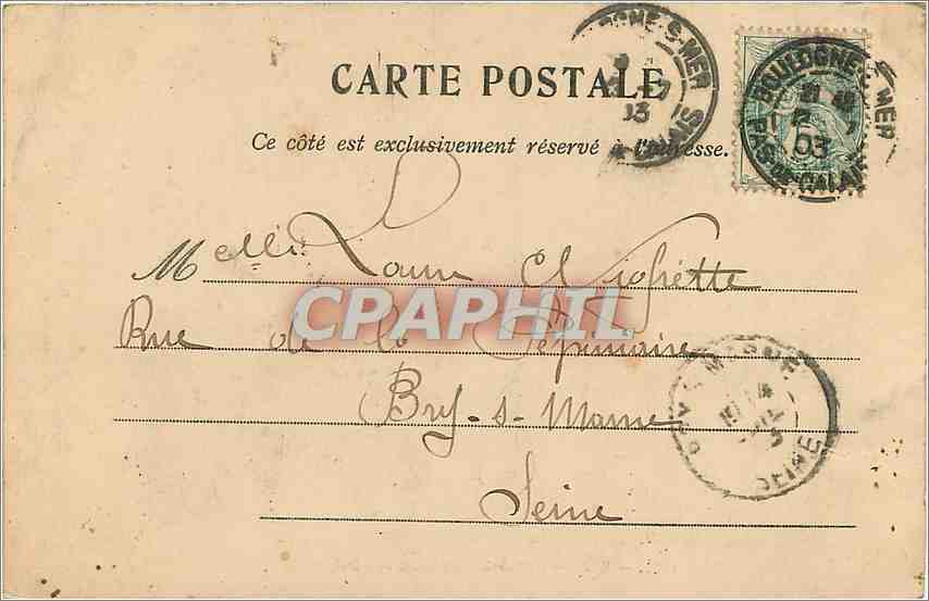 CPA Boulogne sur Mer Sur la Plage  — Rückseite