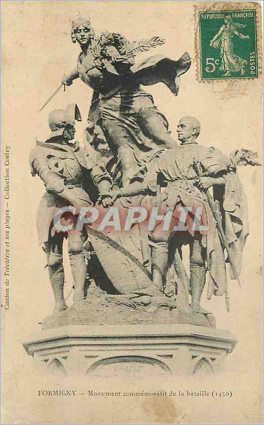 CPA Formigny Monument commemoratif de la bataille 