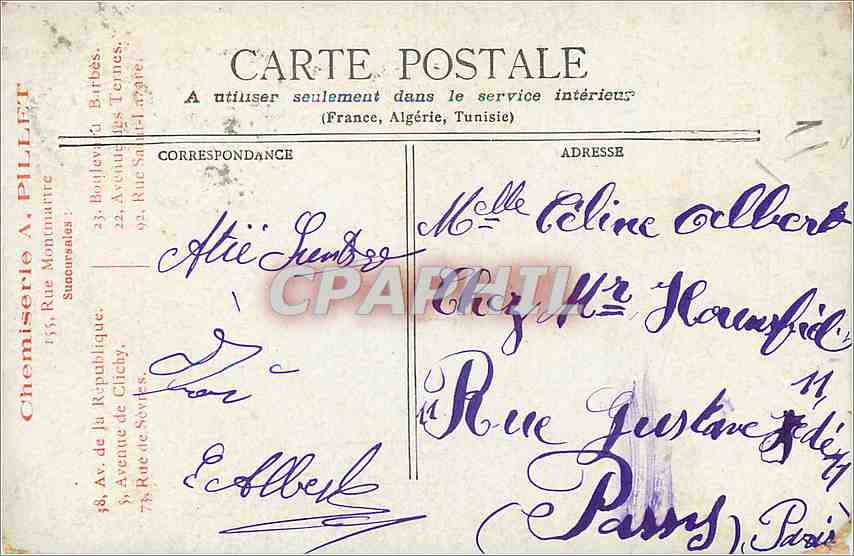 CPA Le Chateau d'Azay le Rideau  — Verso