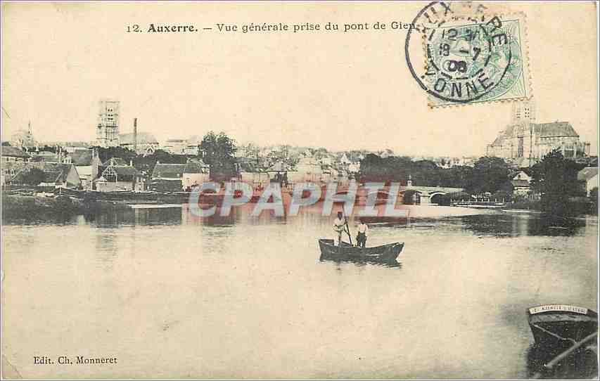 CPA Auxerre Vue generale prise du pont de Gien 